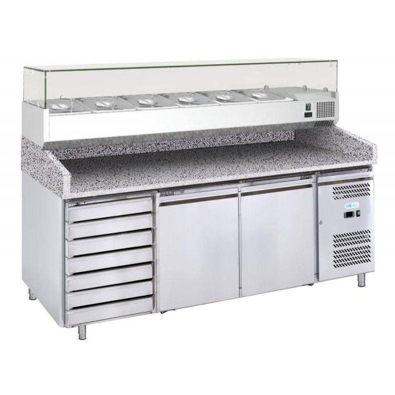 Mostrador refrigerado para pizza 386L Forcold G-PZ2610TN-FC Forcold - Soluciones Hosteleras
