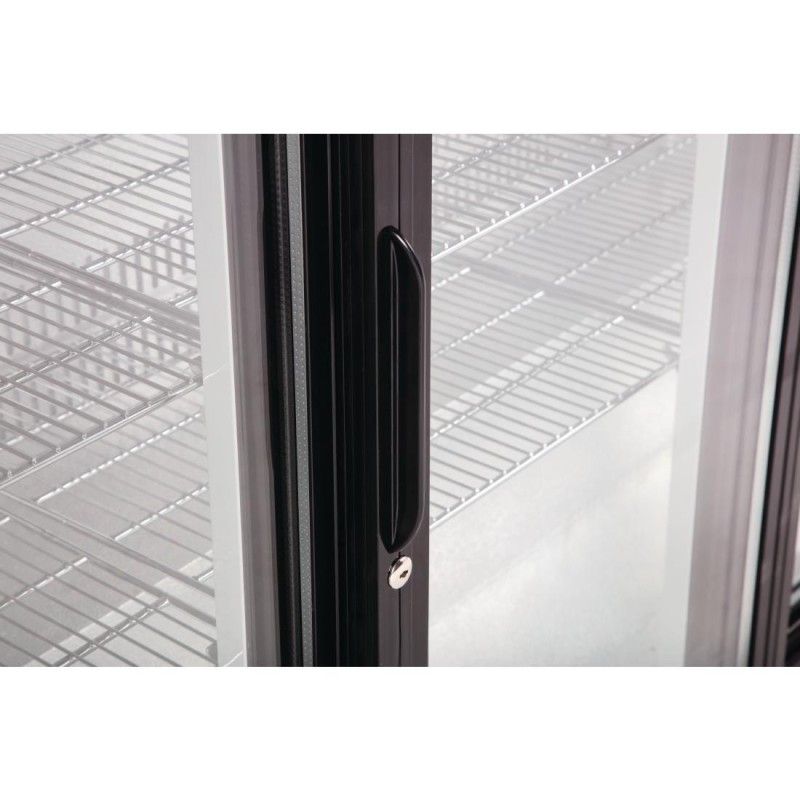 Botellero trasbarra negro 3 puertas cristal correderas 330L Polar GL006 Polar Refrigeration - Soluciones Hosteleras