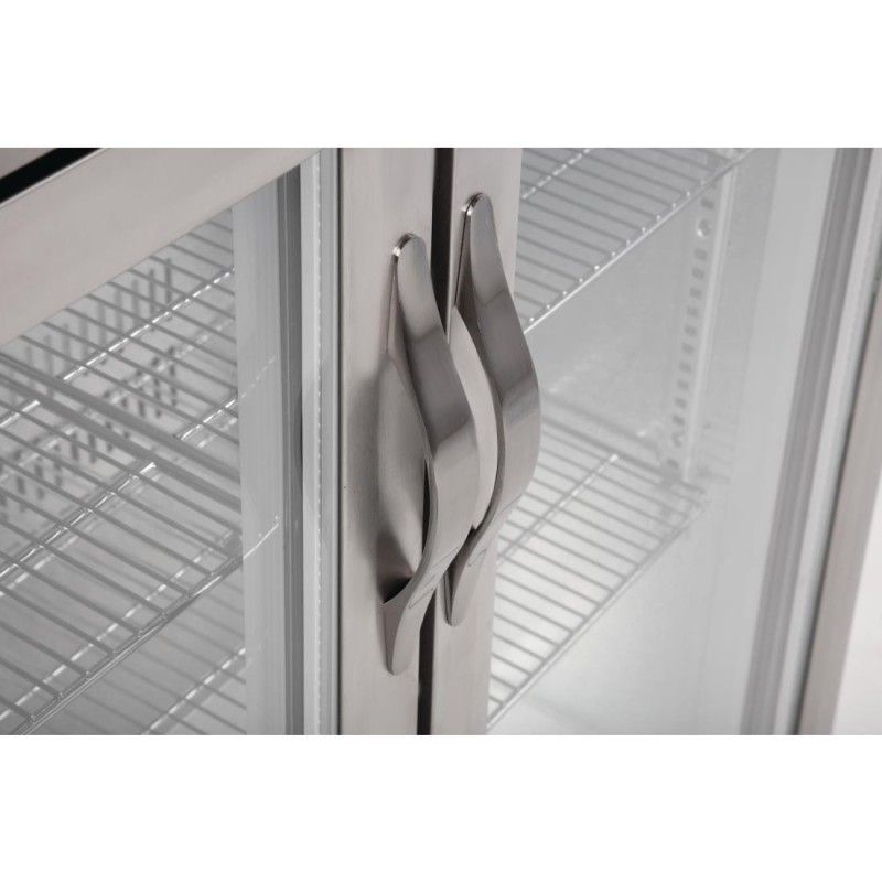 Botellero trasbarra acero inox 2 puertas cristal pivotantes 208L Polar GL008 Polar Refrigeration - Soluciones Hosteleras