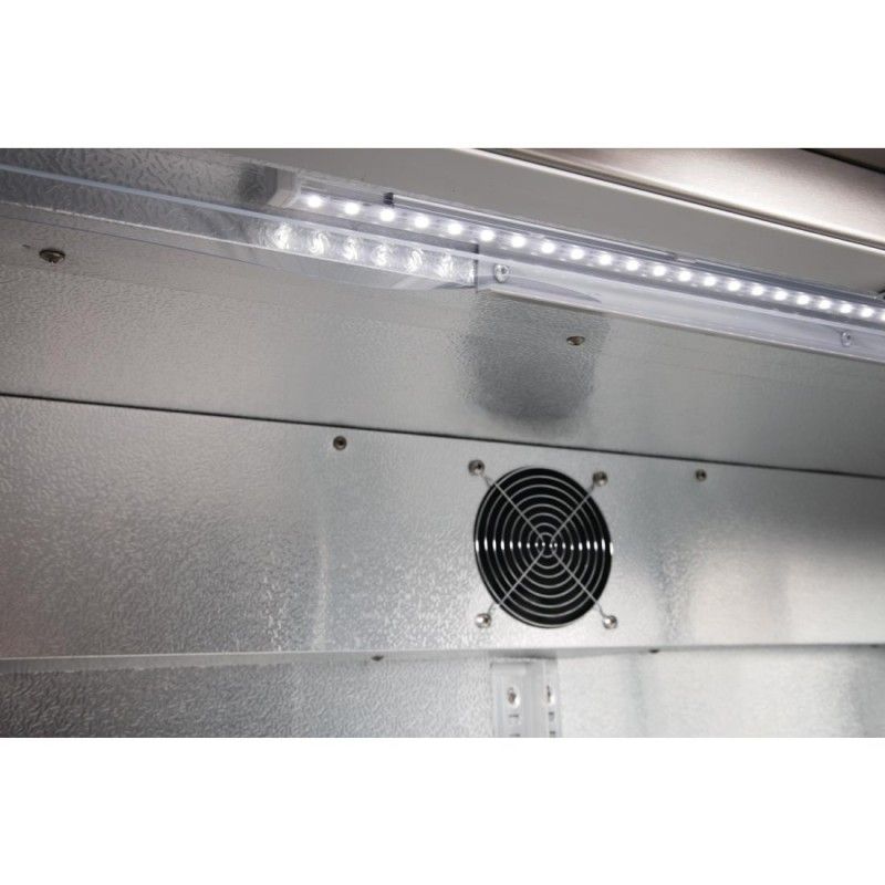 Botellero trasbarra acero inox 2 puertas cristal pivotantes 208L Polar GL008 Polar Refrigeration - Soluciones Hosteleras