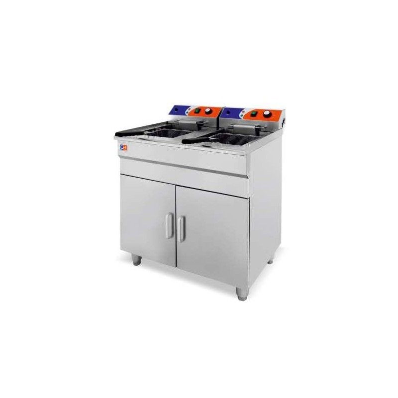 Freidora Eléctrica doble cuba 12L con Mueble. Línea Pekín EF-162VC Pekín - Soluciones Hosteleras