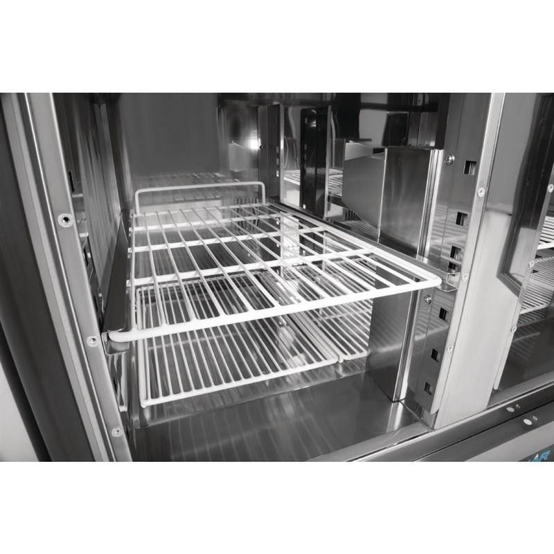 Mesa fría de preparación con vitrina para ingredientes 2 puertas Polar GH266 Polar Refrigeration - Soluciones Hosteleras