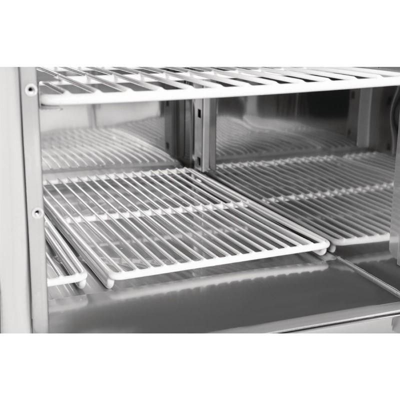 Mesa fría de preparación con vitrina para ingredientes 2 puertas Polar GH266 Polar Refrigeration - Soluciones Hosteleras