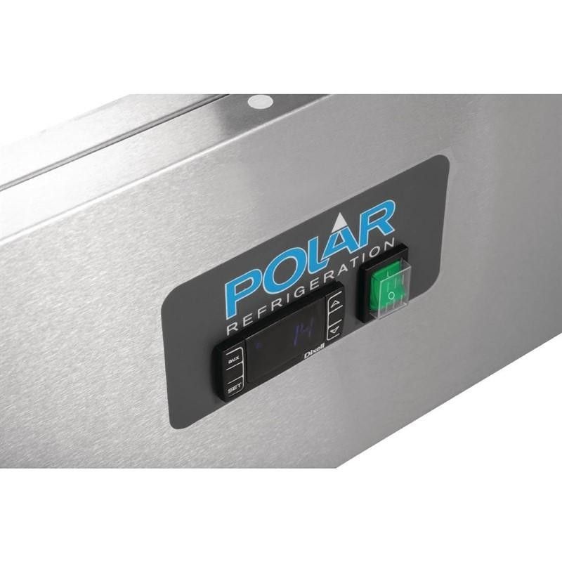 Mesa fría de preparación con vitrina para ingredientes 2 puertas Polar GH266 Polar Refrigeration - Soluciones Hosteleras