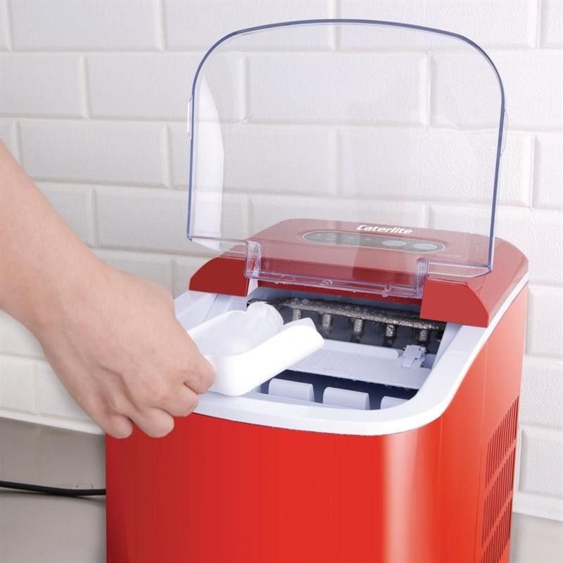 Fabricador de cubitos de hielo manual color rojo Caterlite Caterlite - Soluciones Hosteleras