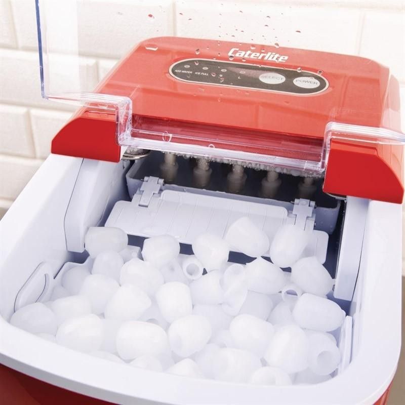 Fabricador de cubitos de hielo manual color rojo Caterlite Caterlite - Soluciones Hosteleras