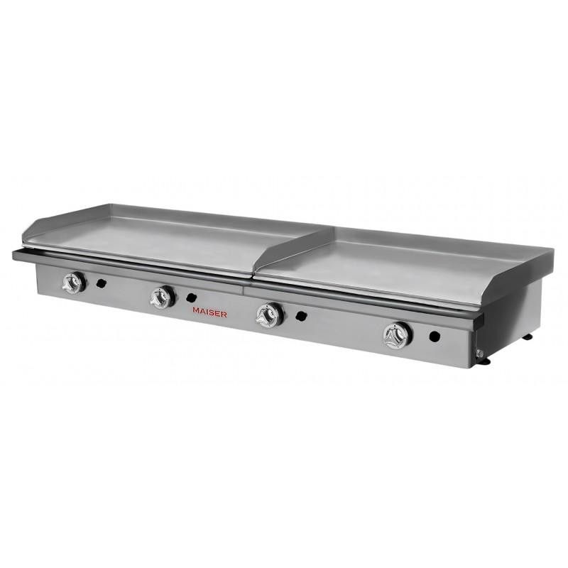 Plancha a Gas 80+60 de acero rectificado Maiser 