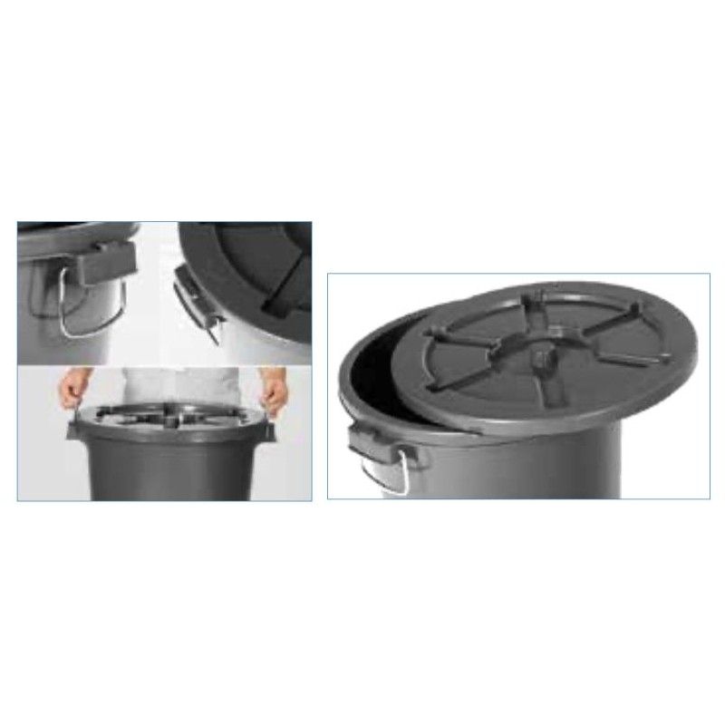 Cubo de basura con tapa ECO 110L. 