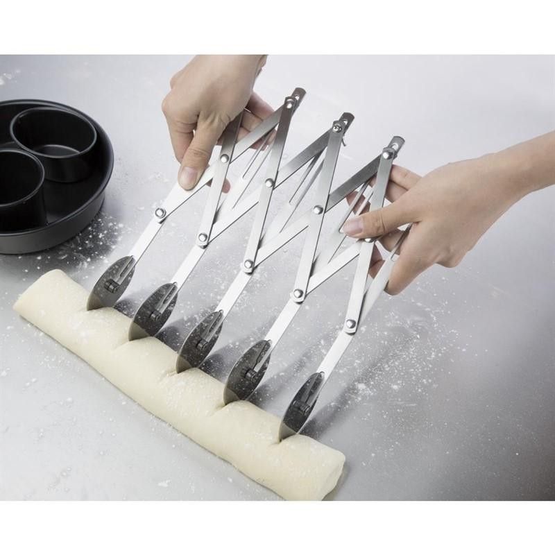Cortador de masa de 5 ruedas extensible Vogue CS850 
