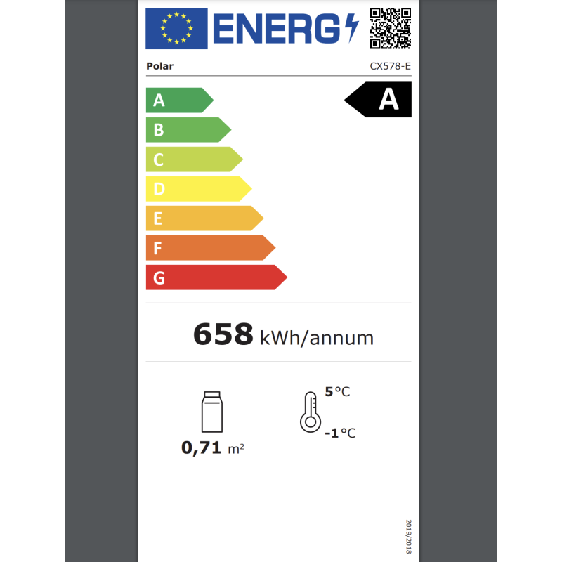 Vitrina frigorífica vertical blanca 68L. Polar CX578 Polar Refrigeration - Soluciones Hosteleras