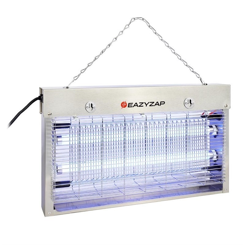 Mata insectos LED de acero inoxidable EazyZap cobertura 100m².