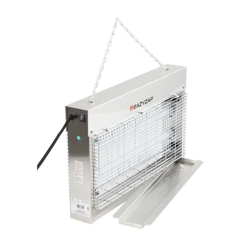 Mata insectos LED de acero inoxidable EazyZap cobertura 100m².