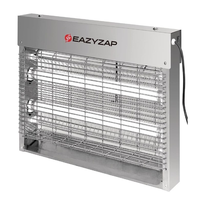 Mata insectos LED de acero inoxidable EazyZap cobertura 30m².