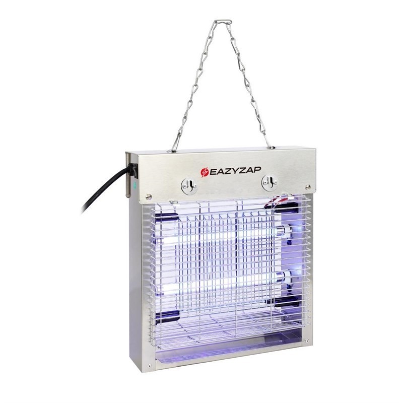 Mata insectos LED de acero inoxidable EazyZap cobertura 30m².