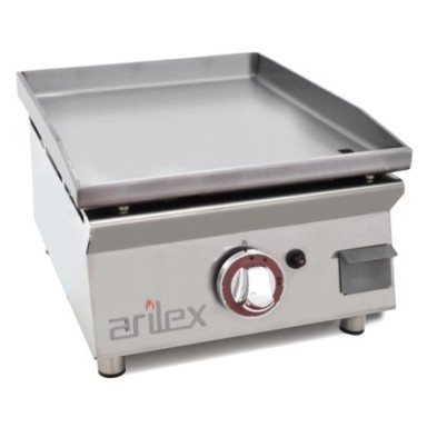Plancha a gas de 40x40cm en acero laminado de 6mm Arilex