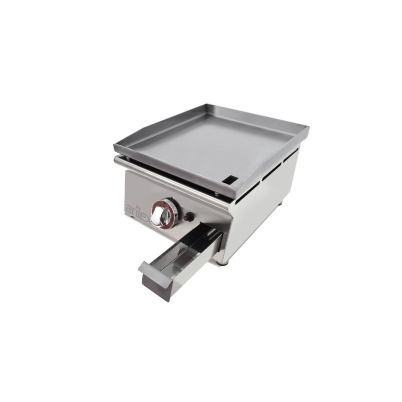 Plancha a gas de 40x40cm en acero laminado de 6mm Arilex