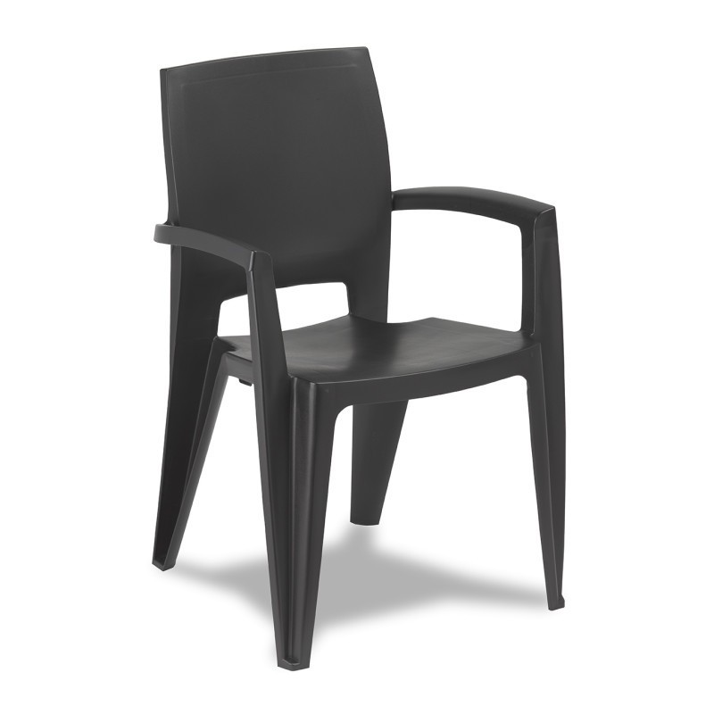 Juego de 4 sillas de terraza de PP antracita SINTRA ANT 