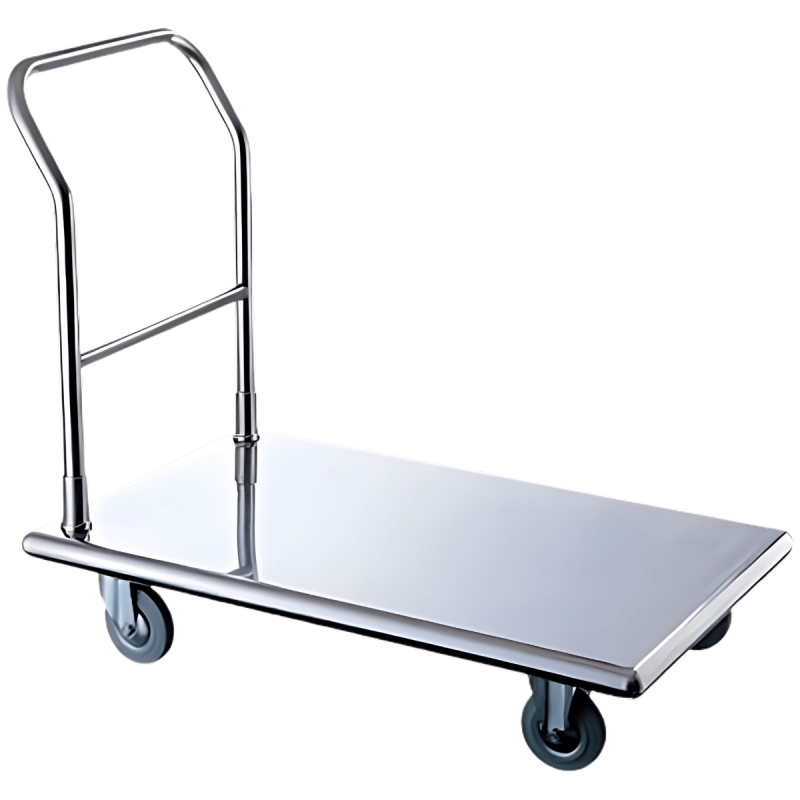 Carro plataforma de acero inoxidable con asa fija 50300 