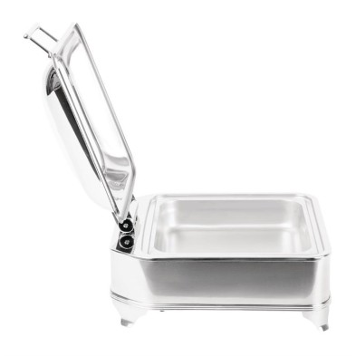 Chafing dish eléctrico de 6L cuadrado con tapa de cristal