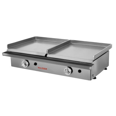 Plancha gas doble 40+40 acero rectificado 8 mm PG8R40+40 
