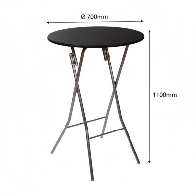 Mesa alta plegable Verona negra Hobeto 137455 Hobeto - Soluciones Hosteleras