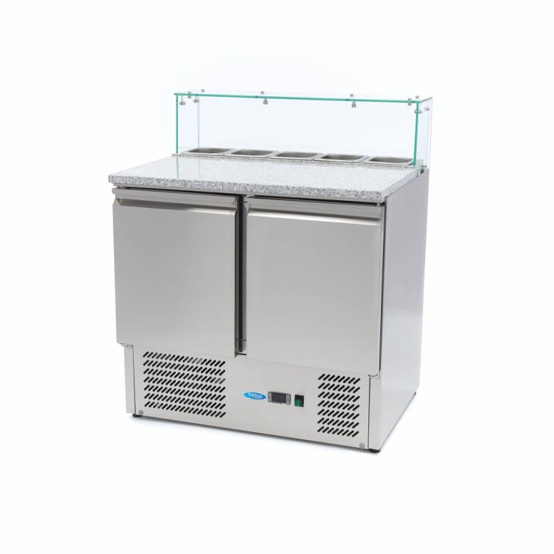 Mesas Refrigerado para Pizzas Preparacion - 90cm - 2 Puertas -