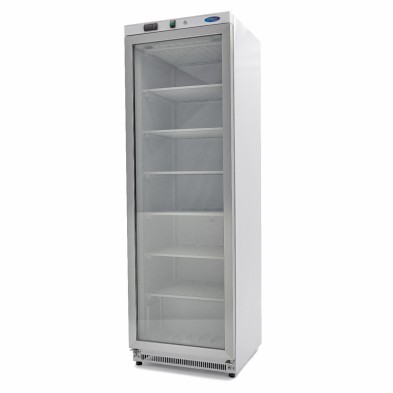Congelador - 400L - Blanco - con Puerta de Cristal 