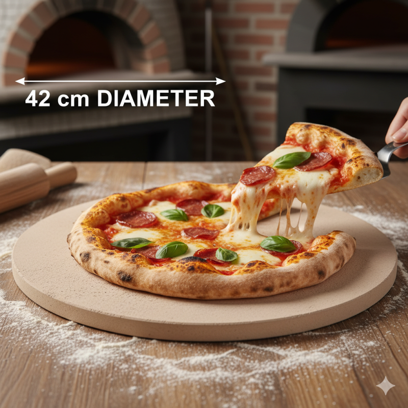 Piedra para pizza / Placa deflectora Ø 16,5 pulgadas/42 cm.