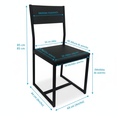 Silla de bar color Wengue Esles 