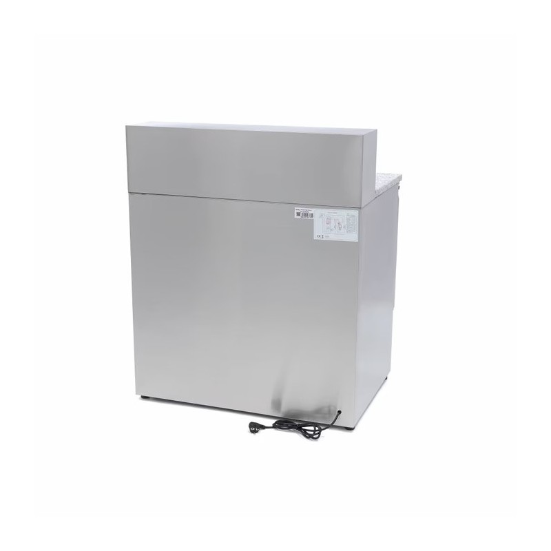 Mesas Refrigerado para Pizzas Preparacion - 90cm - 2 Puertas - para 5 x 1/6 GN - incl Tapa de Acero Inoxidable Máxima - Solucion