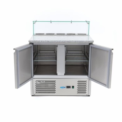 Mesas Refrigerado para Pizzas Preparacion - 90cm - 2 Puertas -