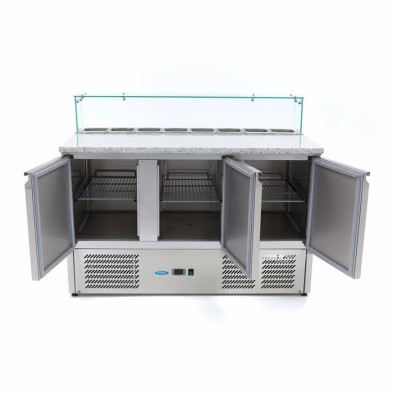 Mesas Refrigerado para Pizzas Preparacion - 137cm - 3 Puertas -