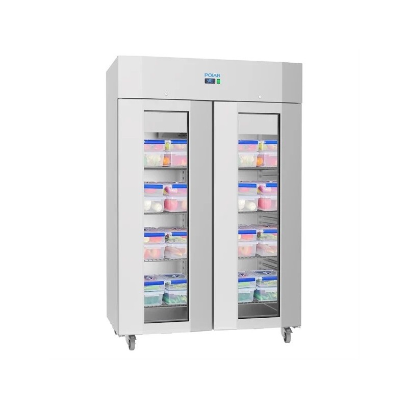 Armario Frigorífico Expositor de 2 puertas con vidrio 1400L - Polar UA042 Polar Refrigeration - Soluciones Hosteleras