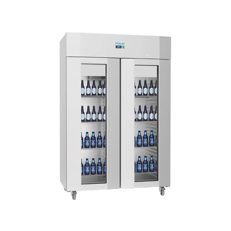 Armario Frigorífico Expositor de 2 puertas con vidrio 1400L - Polar UA042 Polar Refrigeration - Soluciones Hosteleras