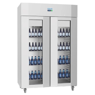 Armario Frigorífico Expositor de 2 puertas con vidrio 1400L - Polar UA042 Polar Refrigeration - Soluciones Hosteleras