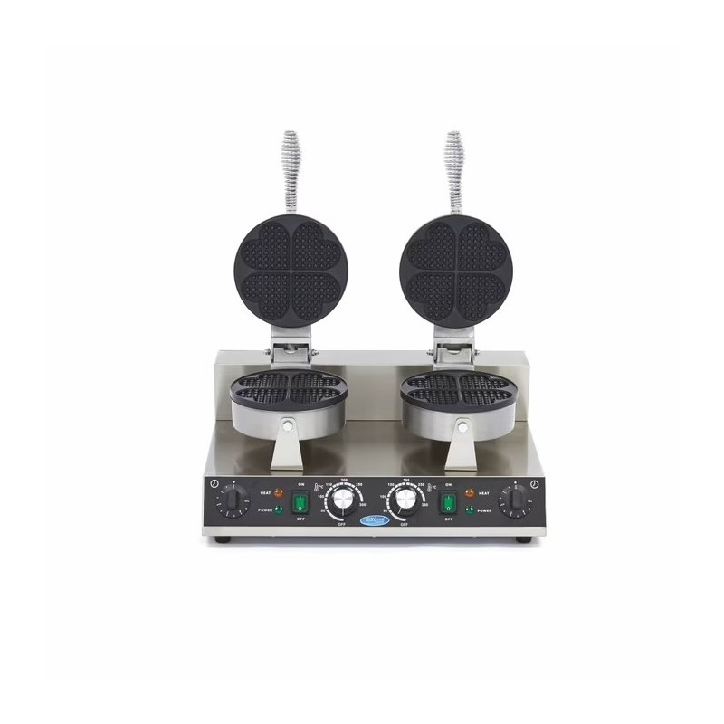 Plancha para Gofres - 8 Gofres - Corazones - Doble - Maxima