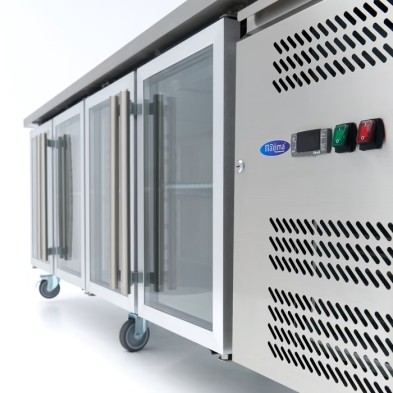 Mostrador Frigorífico - 223cm - 4 Puertas de Cristal 