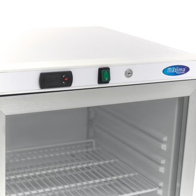 Frigorífico - 200L - Blanco - con Puerta de Cristal 