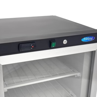 Congelador - 200L - Negro - con Puerta de Cristal 