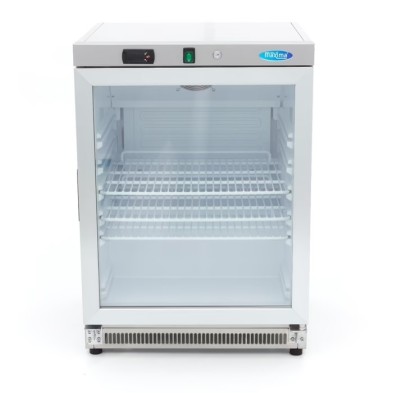 Frigorífico - 200L - Acero Inoxidable - con Puerta de Cristal 