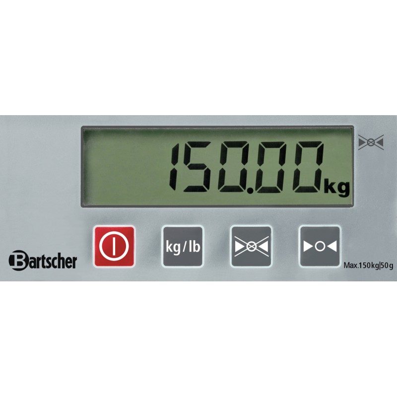 Báscula Digital Profesional de Acero Inoxidable 150Kg Bartscher A300151 Bartscher - Soluciones Hosteleras
