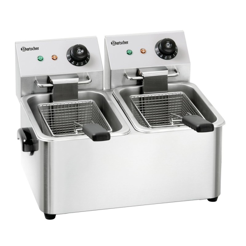 Freidora Profesional de Doble Cubeta SNACK II Bartscher A162412E Bartscher - Soluciones Hosteleras