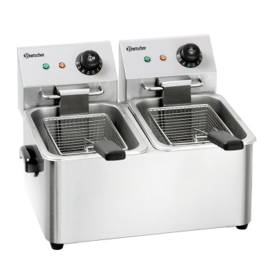 Freidora Profesional de Doble Cubeta SNACK II Bartscher A162412E Bartscher - Soluciones Hosteleras