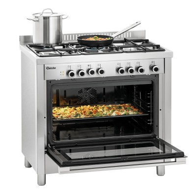 Cocina a Gas Profesional BGH 600-521 Inoxidable Bartscher 1519821 Bartscher - Soluciones Hosteleras
