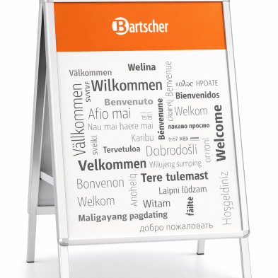 Soporte de Cartel Bifacial A1 con Base Estable Bartscher 181134 Bartscher - Soluciones Hosteleras