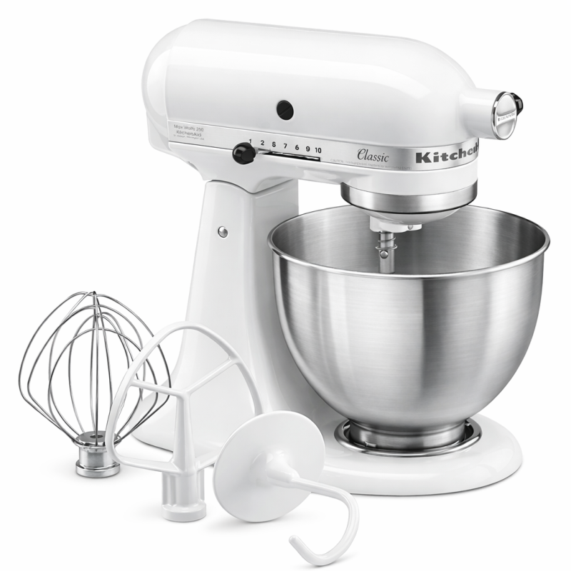 Robot de Cocina KitchenAid 5K45SSEWH, Blanco, 4.28L Bartscher A150067 Bartscher - Soluciones Hosteleras