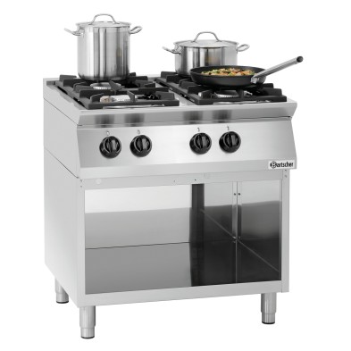 Cocina de Gas Profesional MFGO 7040 en Acero Inoxidable Bartscher 1582051 Bartscher - Soluciones Hosteleras