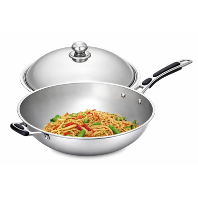 Sartén wok profesional de acero inoxidable W360R Bartscher 105981 Bartscher - Soluciones Hosteleras