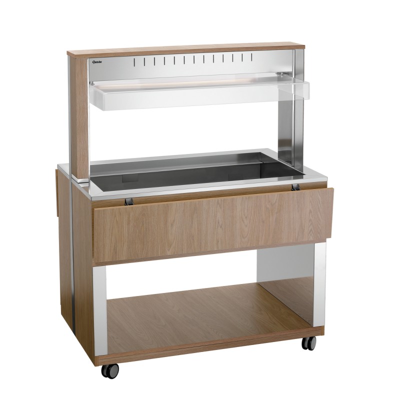 Carro Buffet Móvil con Iluminación LED y Protección  - Soluciones Hosteleras