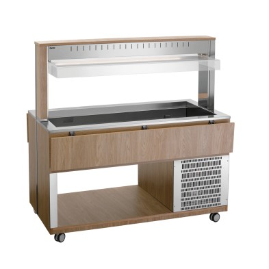 Carro Buffet Móvil K4110-200U Madera y Acero Bartscher 125544 Bartscher - Soluciones Hosteleras